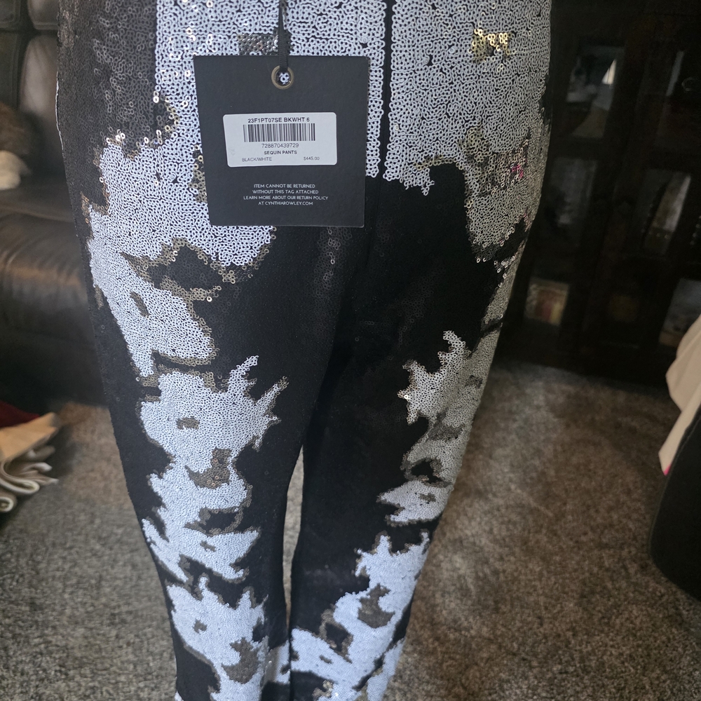 Black & Silver Sequin Statement Leggings